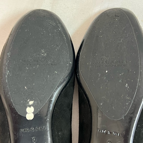 Donald J Pliner black suede Henna Mary Jane flats size 9 minor heel flaw - Picture 9 of 15